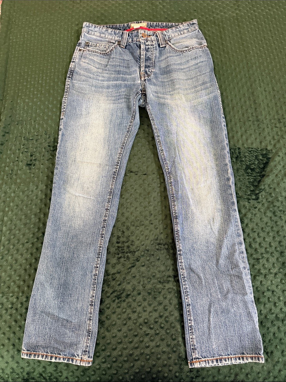 Carbon2Cobalt Men's Light Blue distressed Straight-Leg Jeans sz 32